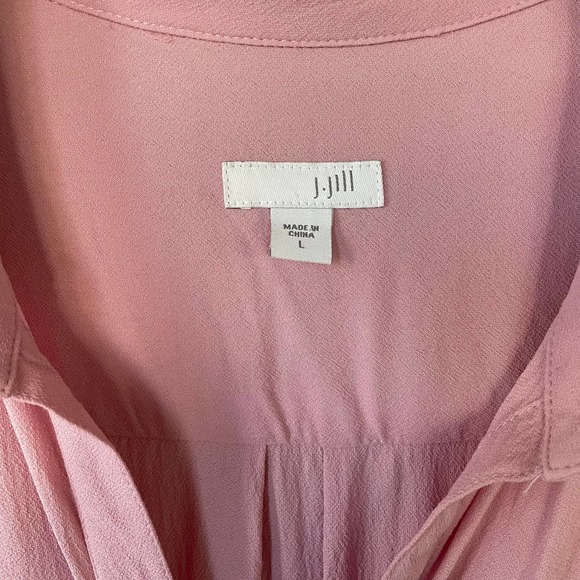 J.Jill Buttondown pink blouse size L Oversized - Picture 2 of 9